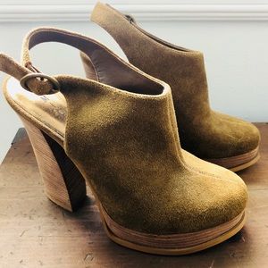 MICHAEL Michael Kors Suede Slingback Platform Heel